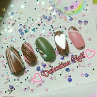 抹茶チョコのネイルデザイン ネイルブック