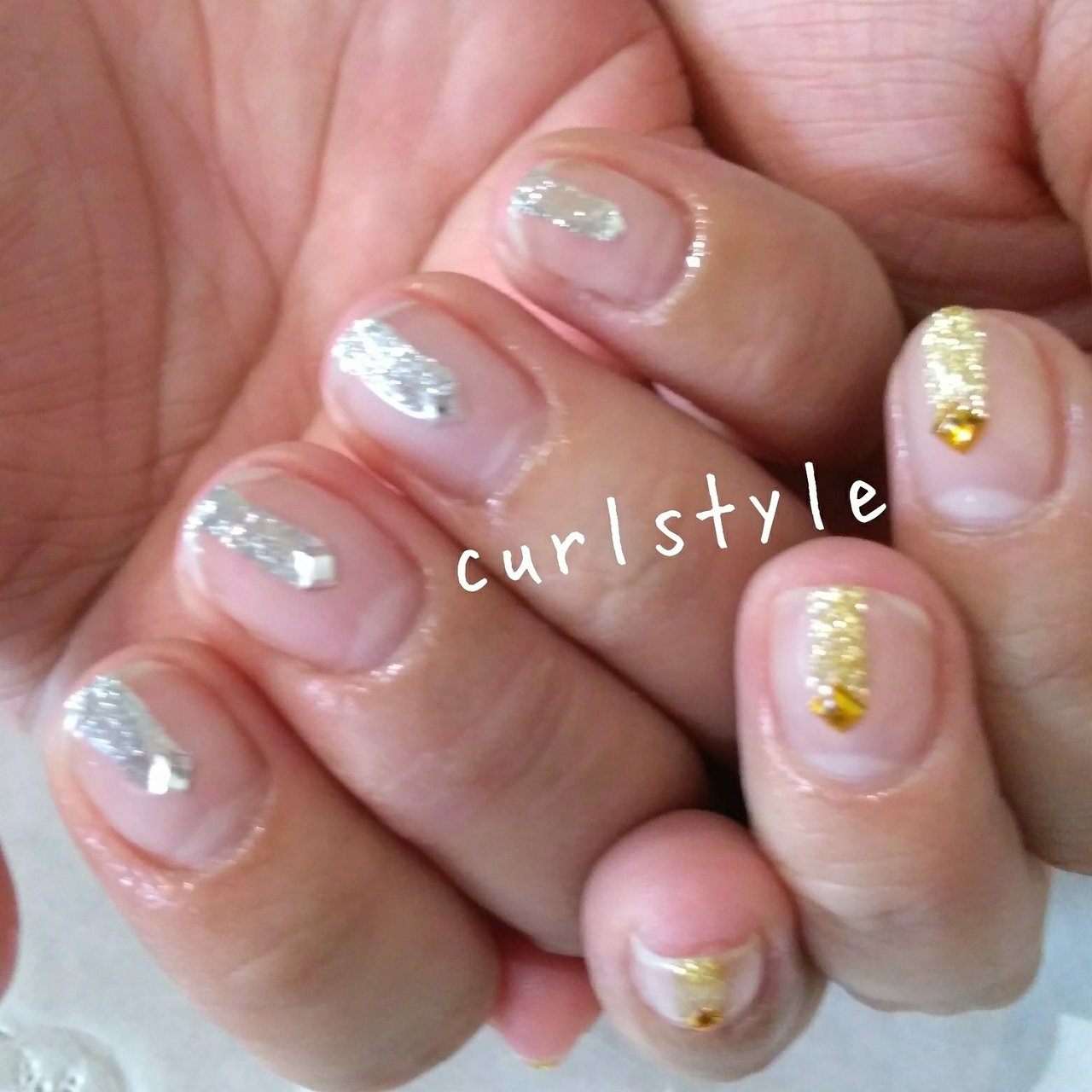 オールシーズン ブライダル パーティー ハンド シンプル Curlstyle Nail Eyelashのネイルデザイン No ネイルブック