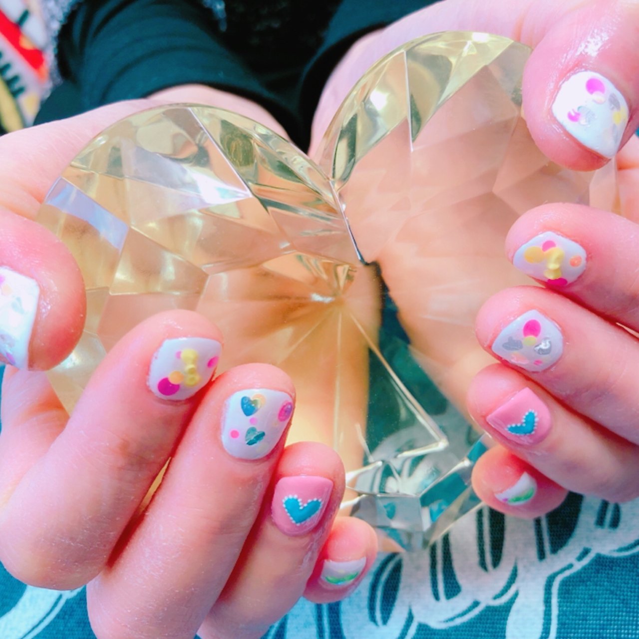 春 バレンタイン デート シンプル ホログラム 出張 オーダー Nail Factory Amiのネイルデザイン No ネイル ブック