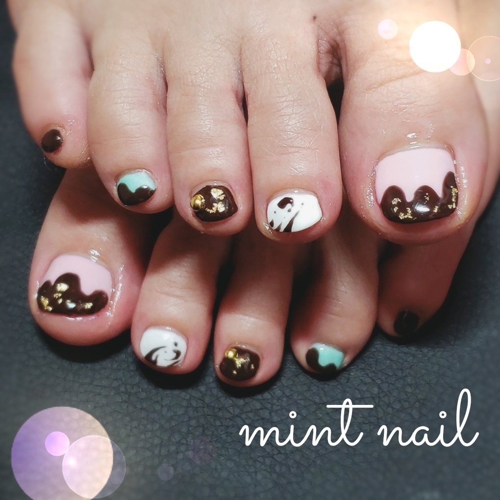 冬 バレンタイン ハロウィン 女子会 フット Mint Fleur ミントフルールのネイルデザイン No ネイルブック