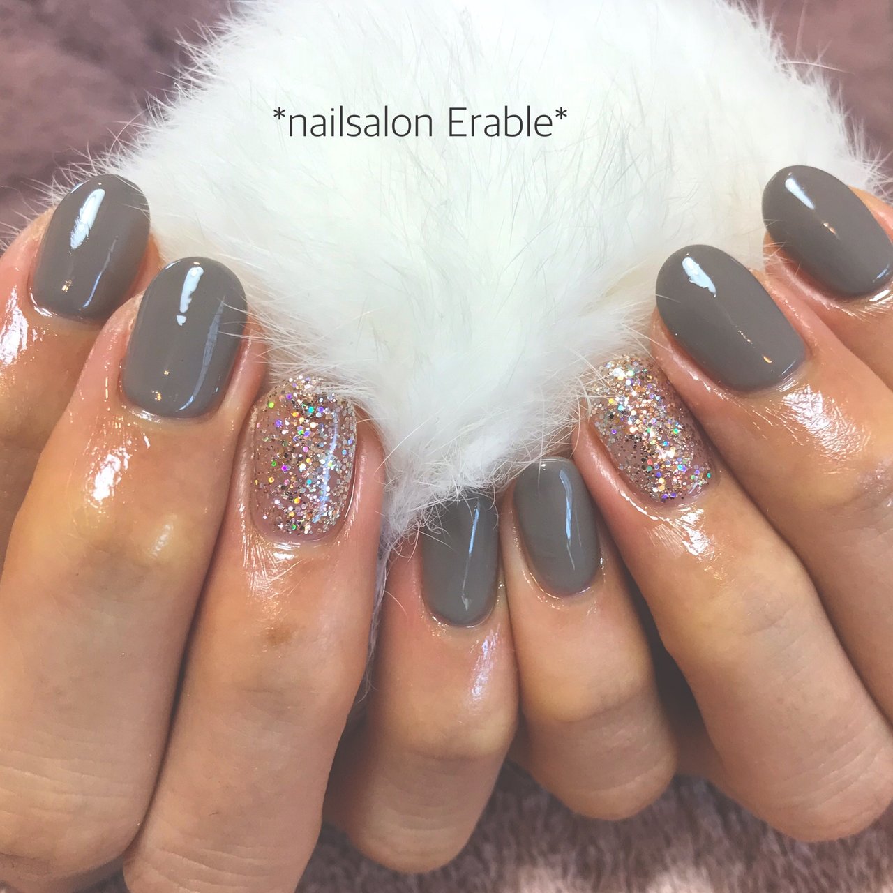 ハンド シンプル ラメ ワンカラー ショート Nailsalon Erableのネイルデザイン No 3973344 ネイルブック