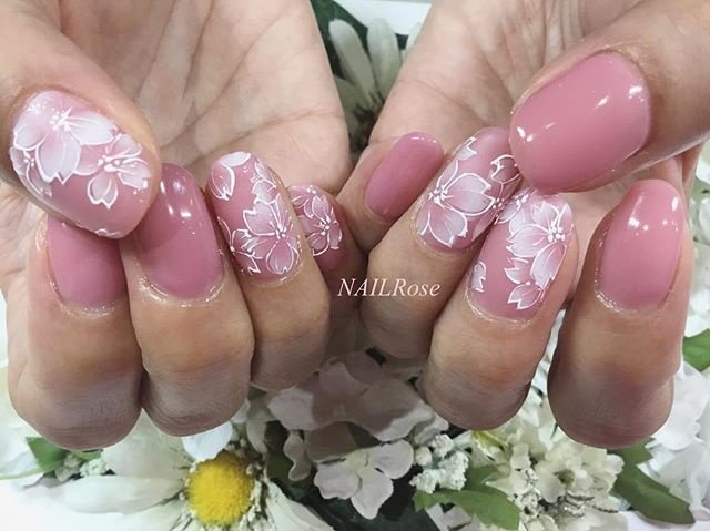 春 卒業式 入学式 パーティー ワンカラー Nailrose恵比寿のネイルデザイン No ネイルブック