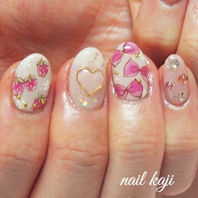 春 バレンタイン デート 女子会 ハンド Nail Kajiのネイルデザイン No ネイルブック