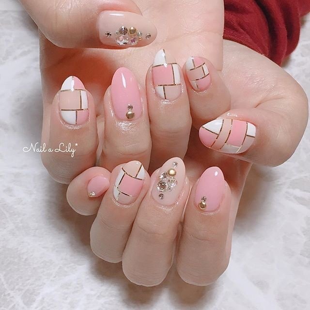 冬 オールシーズン バレンタイン ハンド ブロック Nailalily ネイルアリリー Akiのネイルデザイン No ネイル ブック