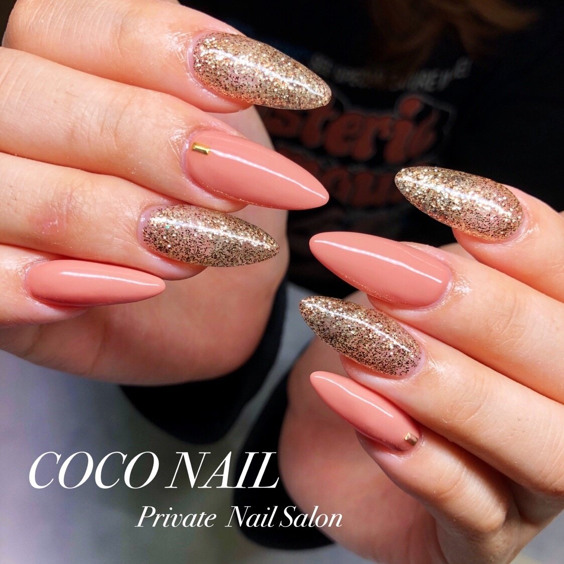 シンプル ラメ ロング ピンク ゴールド Coco Nailのネイルデザイン No 3982883 ネイルブック