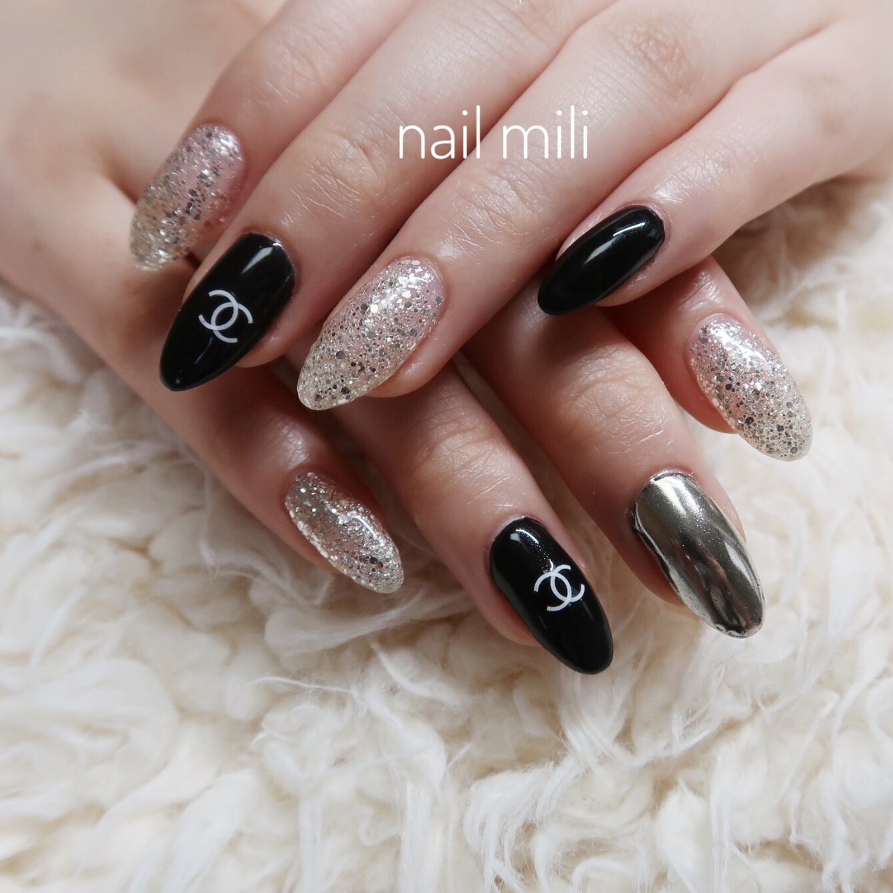 オールシーズン 女子会 ハンド ラメ ワンカラー Nail Miliのネイルデザイン No ネイルブック