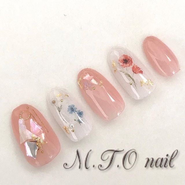 春 夏 卒業式 入学式 フラワー M ｔ ｏ Nail Takaのネイルデザイン No ネイルブック