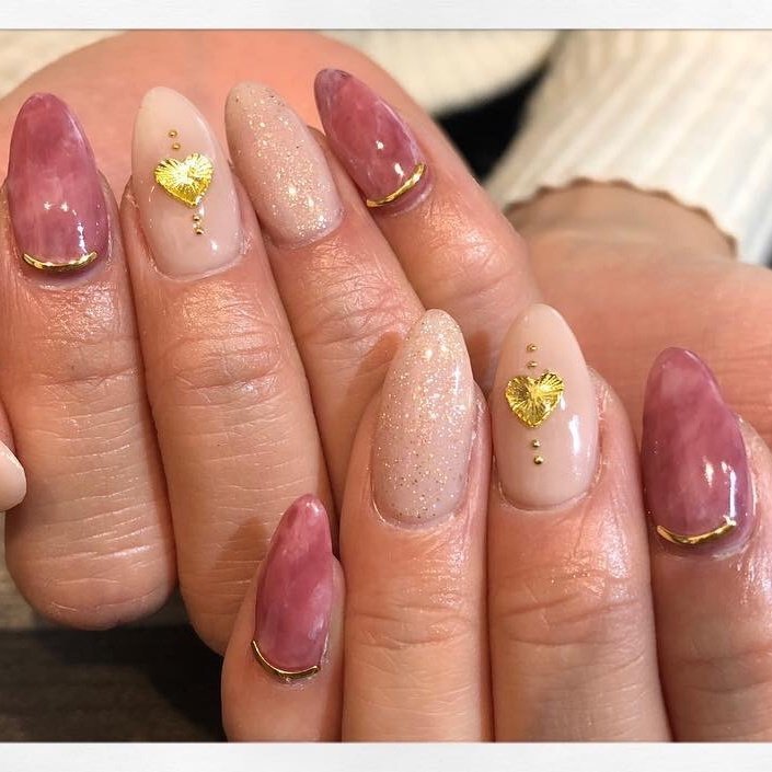 ハンド タイダイ ピンク ジェル Nail Salonうたたねのネイルデザイン No ネイルブック