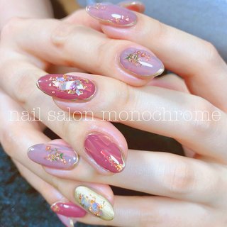 人気順 ピンク ブラウン セルフネイルのネイルデザイン ネイルブック