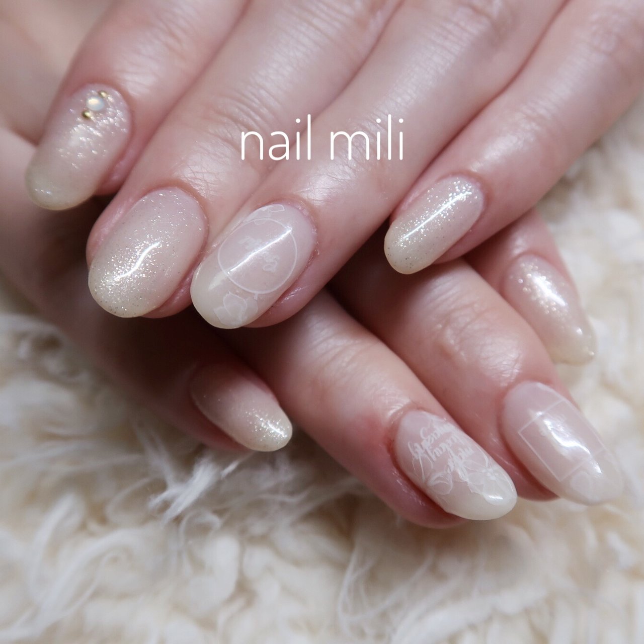 オールシーズン オフィス ブライダル デート ハンド Nail Miliのネイルデザイン No ネイルブック