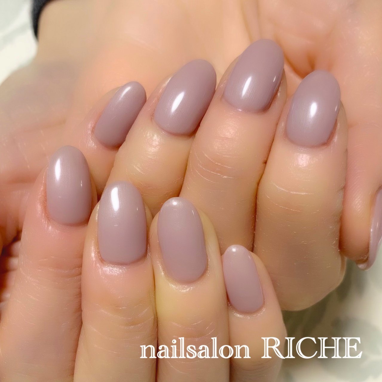 冬 オフィス ハンド シンプル ワンカラー Nailsalon Richeのネイルデザイン No ネイルブック