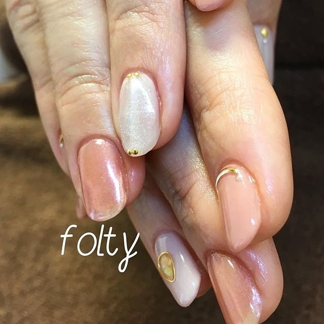 春 オールシーズン オフィス 女子会 ハンド Foltygelnailsalonのネイルデザイン No ネイルブック