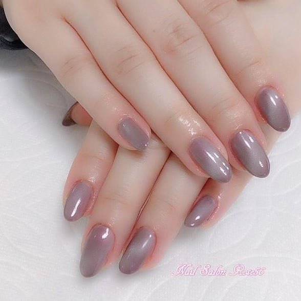 オールシーズン ハンド ワンカラー ミディアム グレー Nail Salon Rose 56のネイルデザイン No ネイルブック