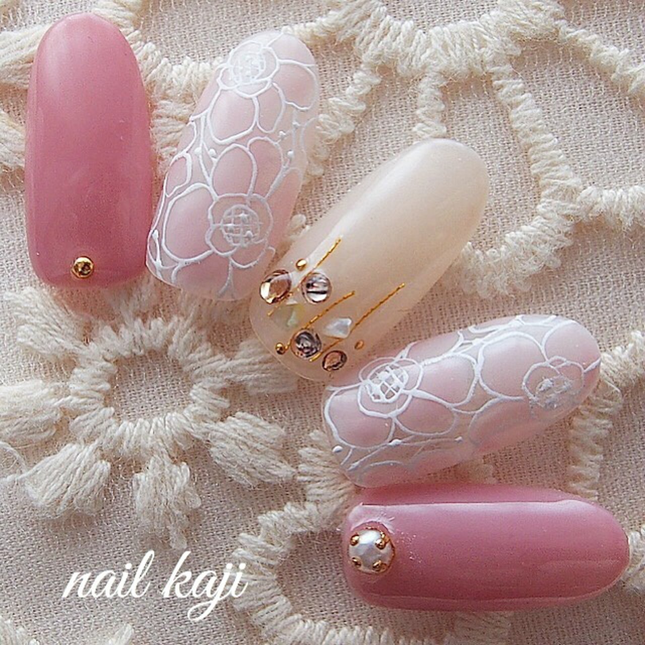 春 夏 オールシーズン オフィス ハンド Nail Kajiのネイルデザイン No ネイルブック