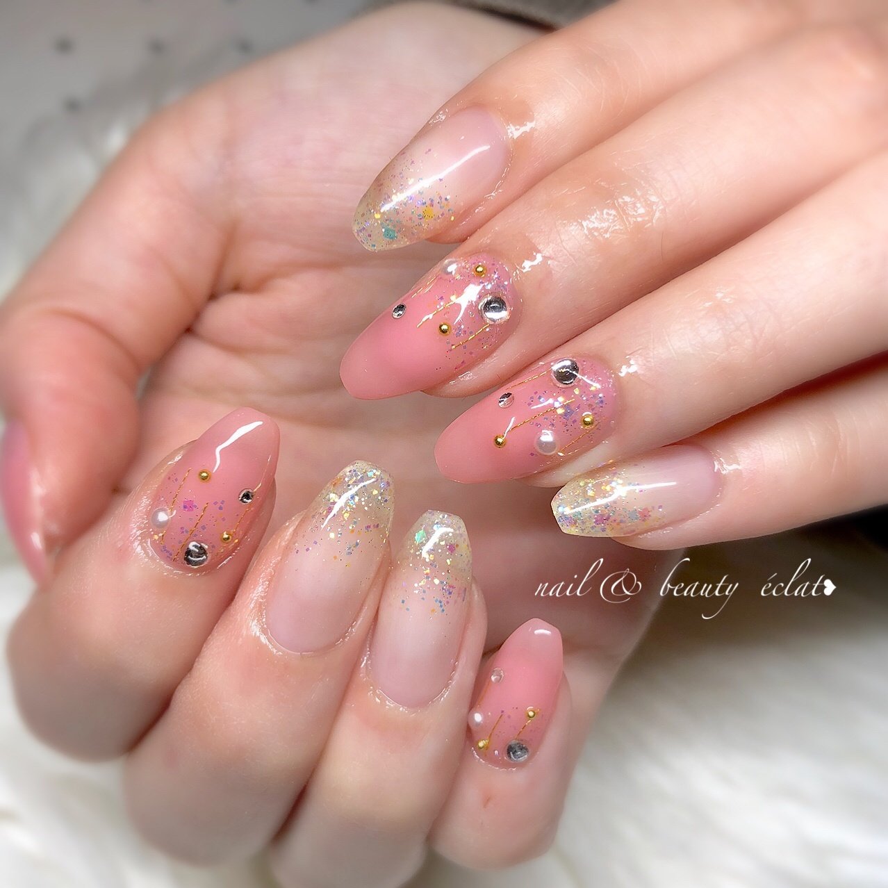 クリア ピンク Nail Beauty Eclat のネイルデザイン No ネイルブック