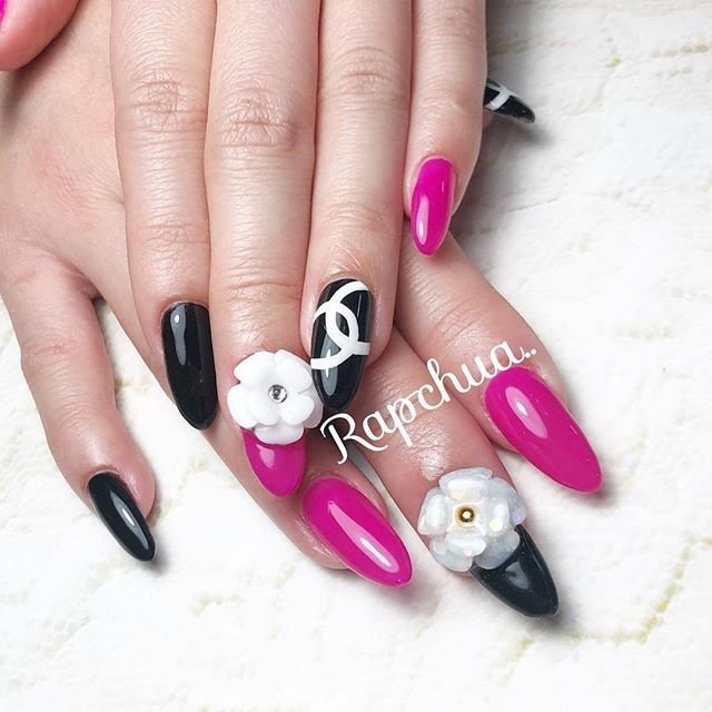 ワンカラー フラワー 3d デコ ブランド柄 Arichan01のネイルデザイン No ネイルブック