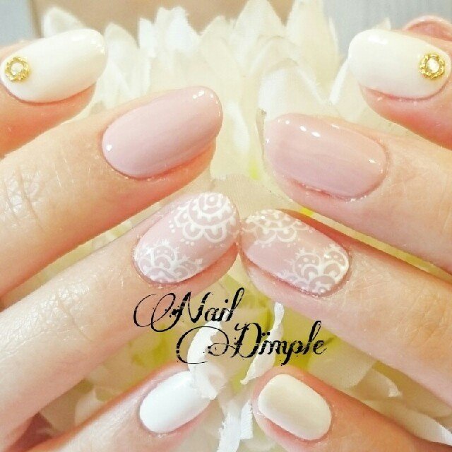 春 オフィス ブライダル デート ハンド Nail Dimpleのネイルデザイン No ネイルブック