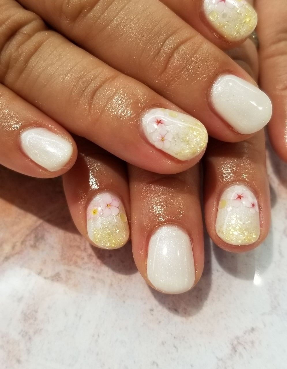 春 ブライダル ハンド ワンカラー フラワー Fast Nail ファスト