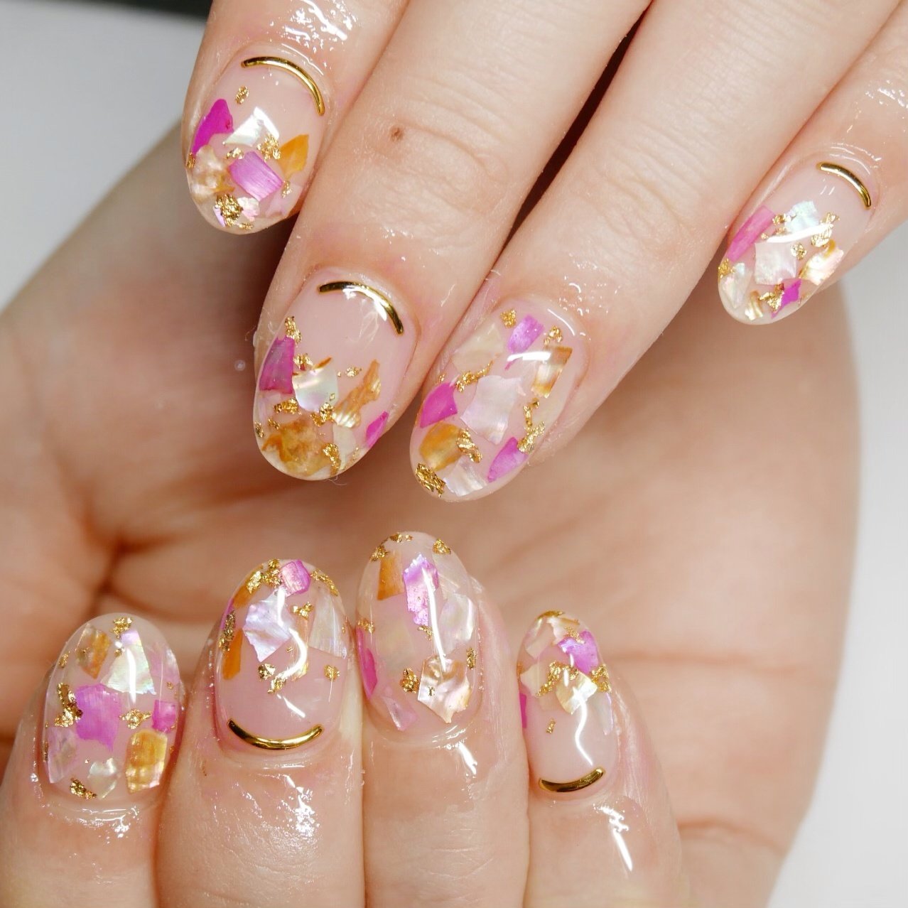 春 夏 オールシーズン シェル Nail Salon Lallure のネイルデザイン No ネイルブック