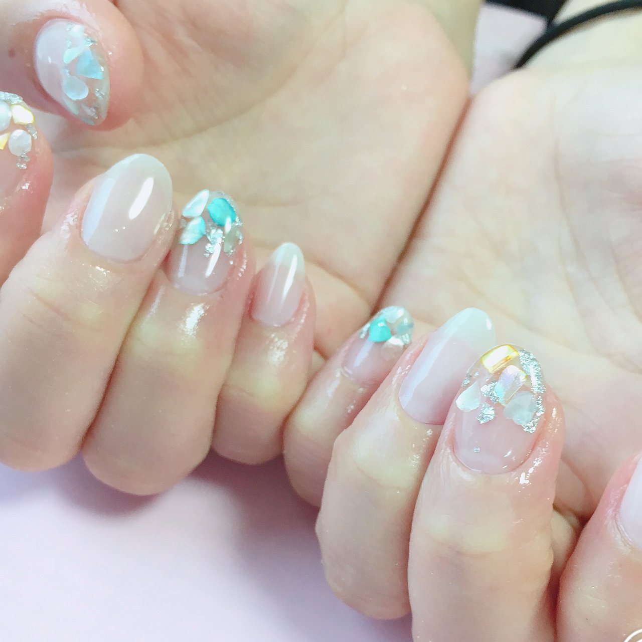 オールシーズン シンプル ミディアム ホワイト イエロー Nailsricoのネイルデザイン No ネイルブック