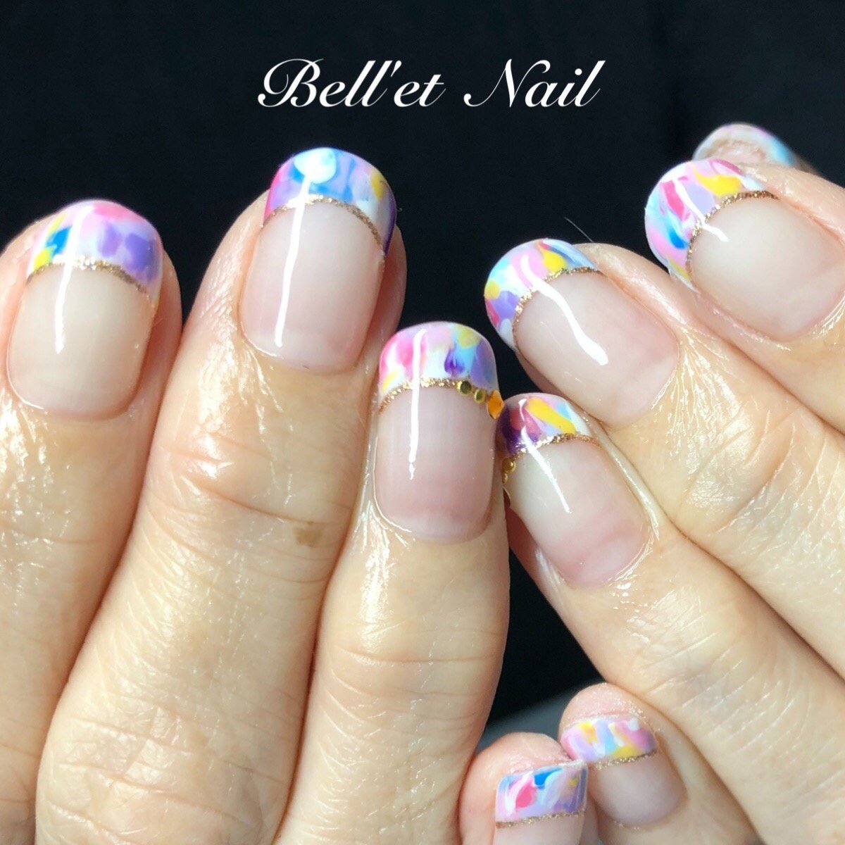 春 フレンチ パステル カラフル Bell Et Nail ネイリストayakoのネイルデザイン No ネイルブック