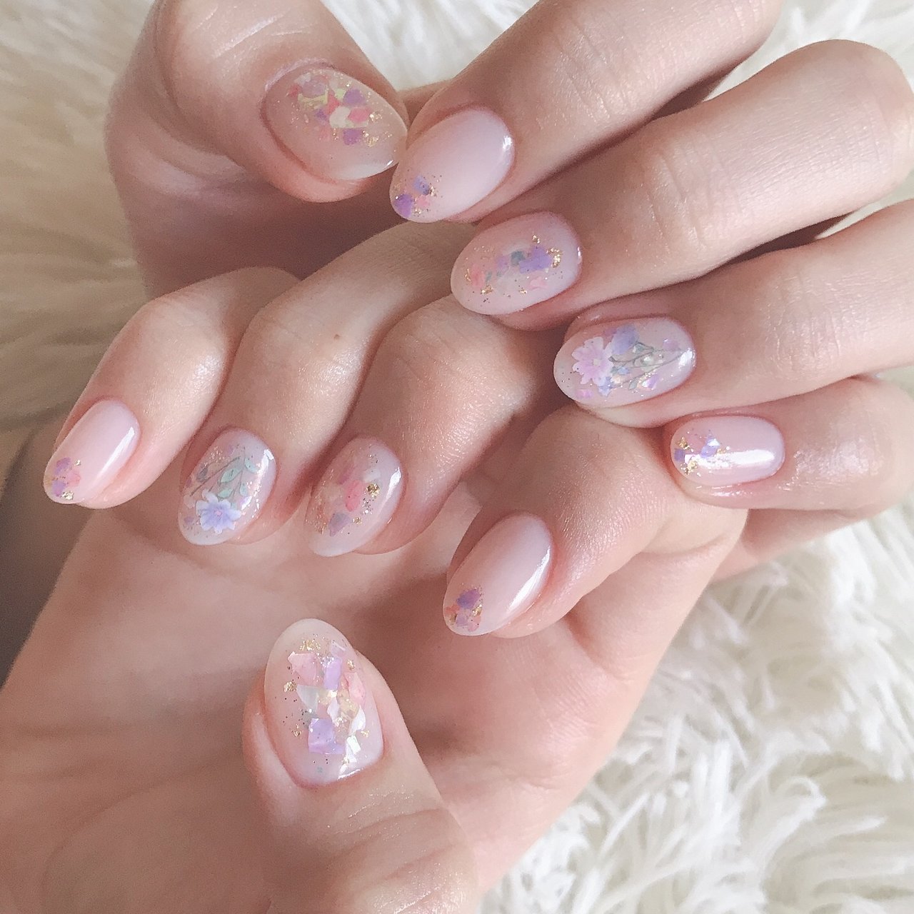 春 オールシーズン 卒業式 入学式 ハンド Nail Glitter ネイルグリッターのネイルデザイン No ネイルブック