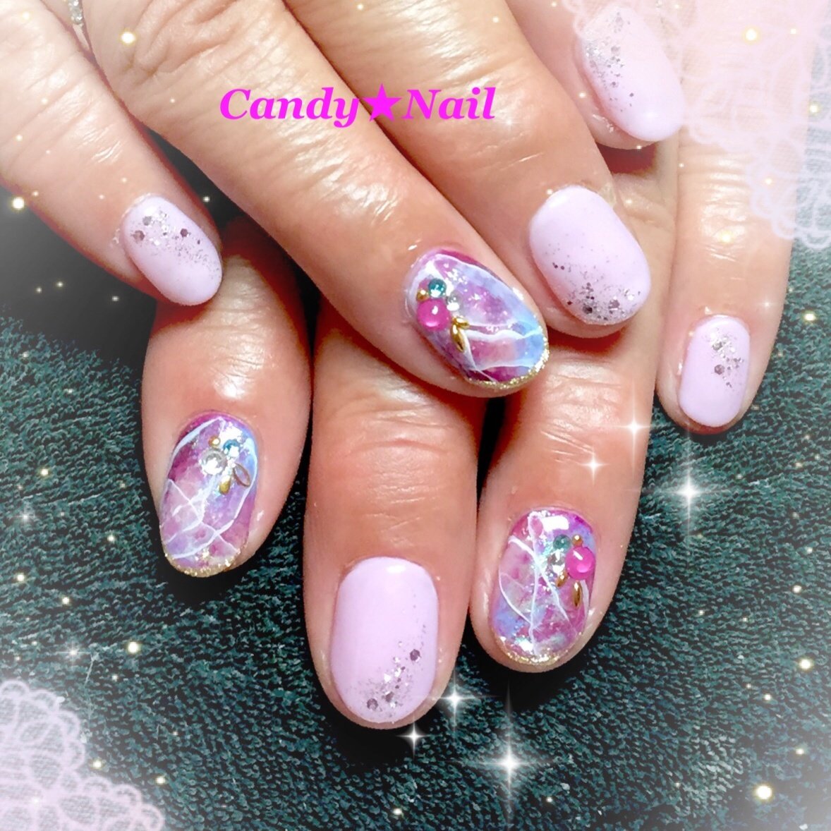 春 ブライダル パーティー ハンド ラメ 伊藤千恵のネイルデザイン No ネイルブック