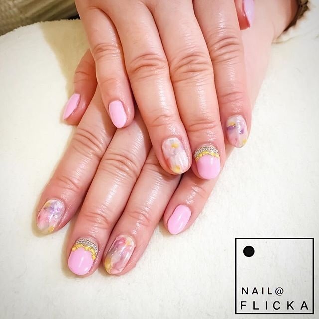 春 夏 デート 女子会 たらしこみ Nail Flicka Sapporoのネイル