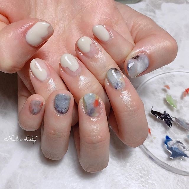 春 冬 オールシーズン ハンド ニュアンス Nailalily ネイルアリリー Akiのネイルデザイン No ネイルブック