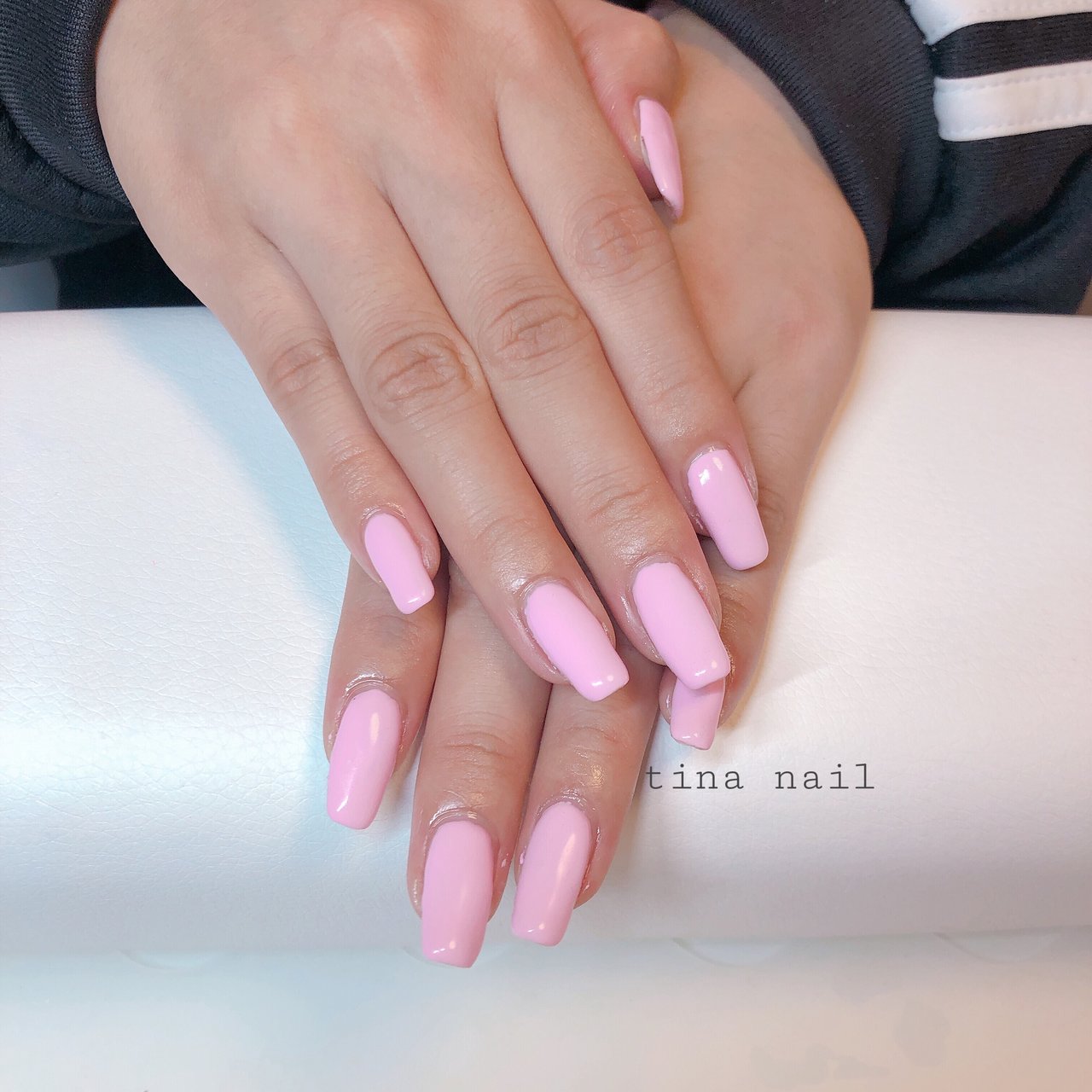 春 夏 ハンド ワンカラー ピンク Tina Nailのネイルデザイン No ネイルブック