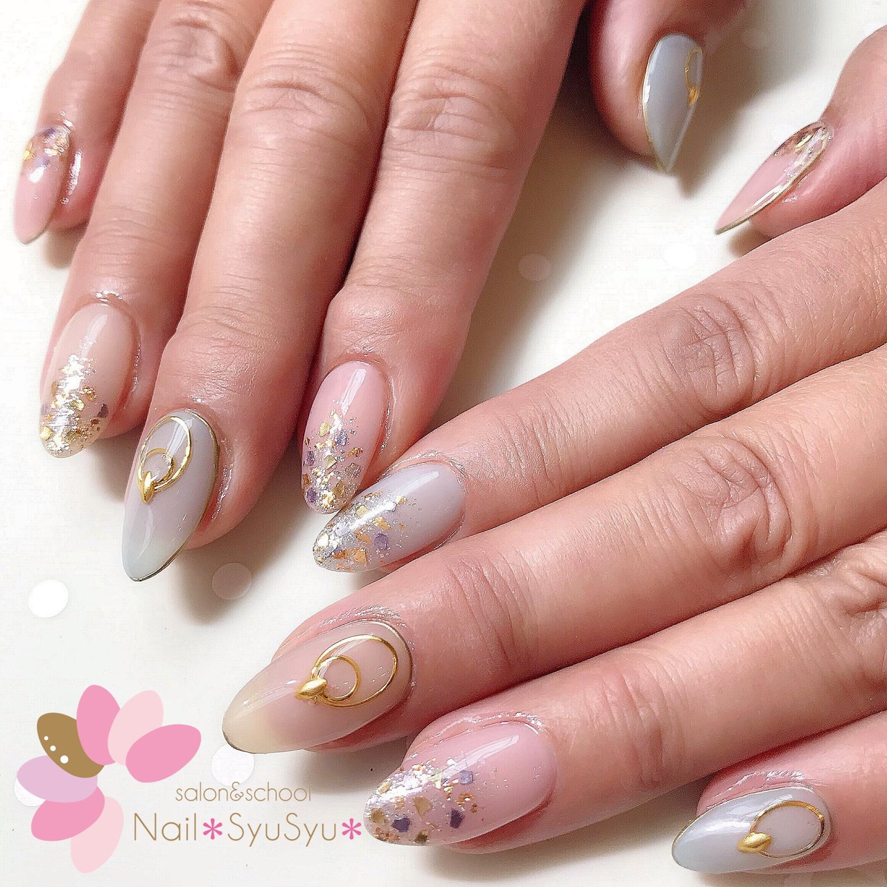 春 冬 ハンド グラデーション シェル Nail Syusyu ネイルシュシュのネイルデザイン No ネイルブック