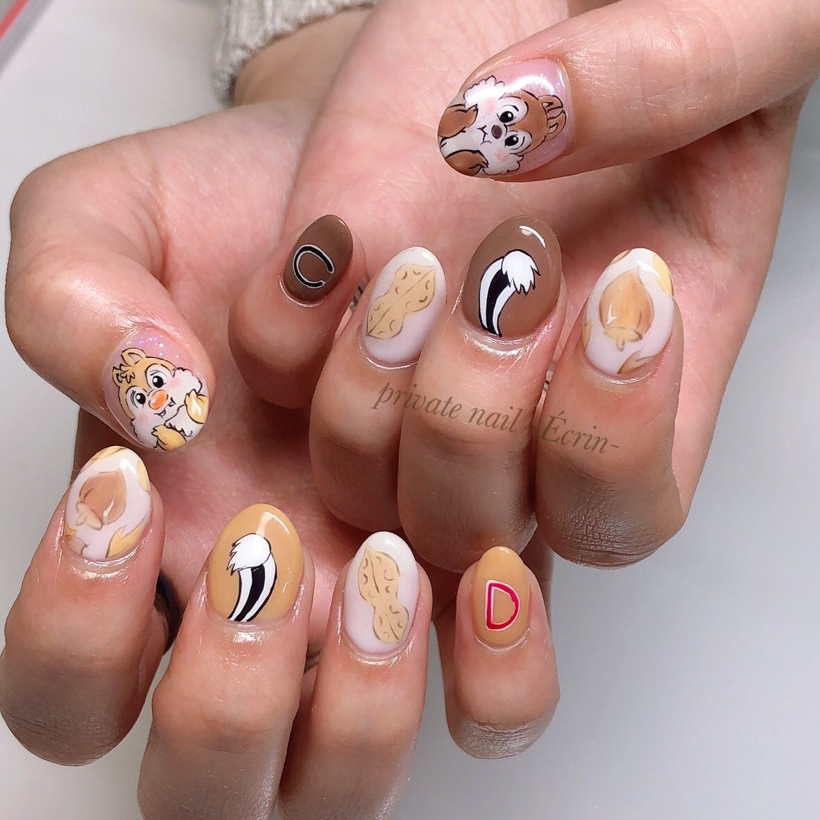 オールシーズン 旅行 ワンカラー 痛ネイル キャラクター Private Nail Ecrin のネイルデザイン No ネイル ブック