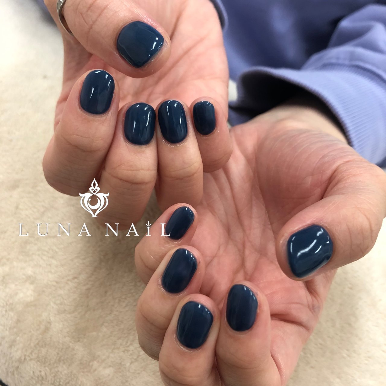 オールシーズン 女子会 ハンド ワンカラー ショート Luna Nail のネイルデザイン No ネイルブック