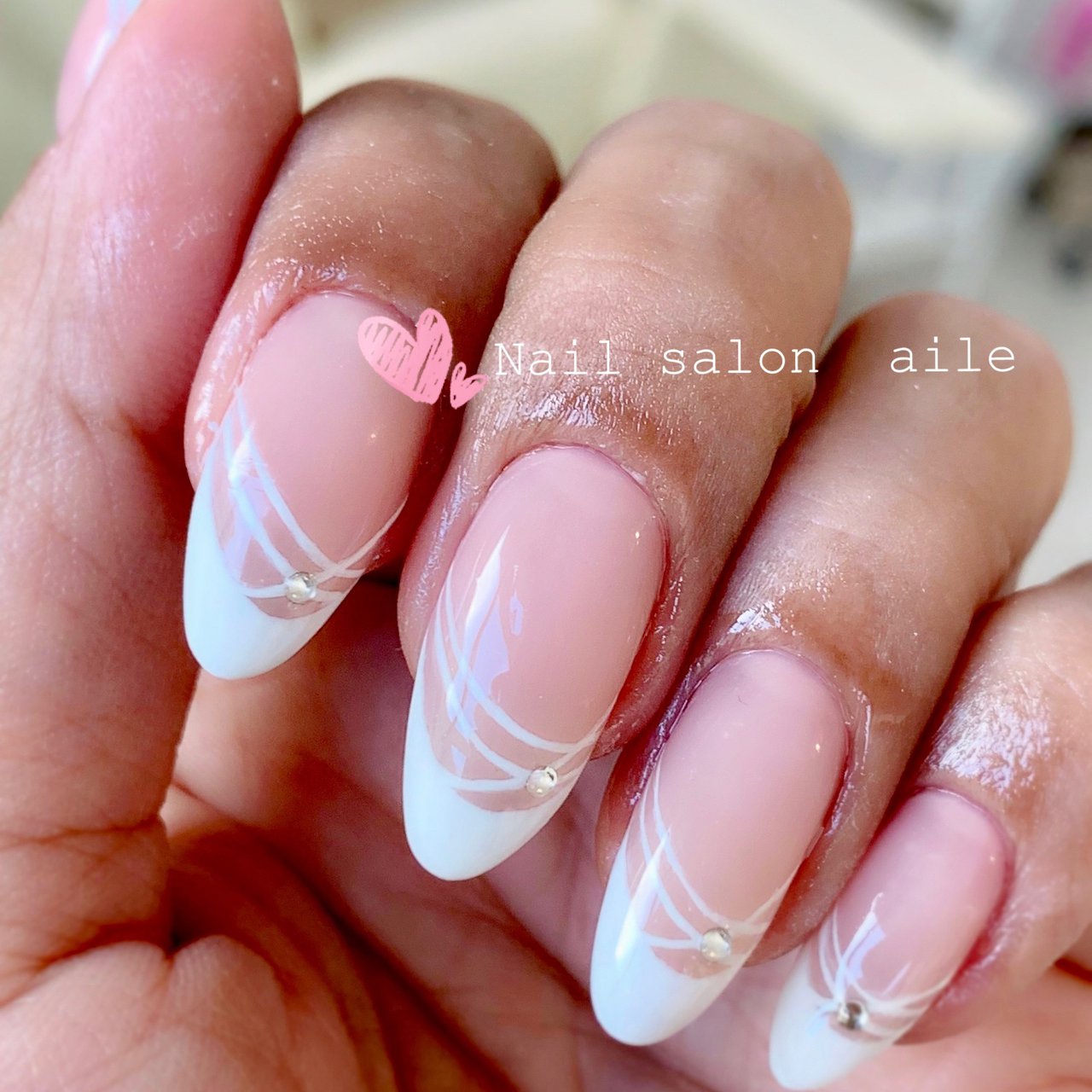 春 オールシーズン ハンド シンプル フレンチ Nail Salon Aileのネイルデザイン No ネイルブック