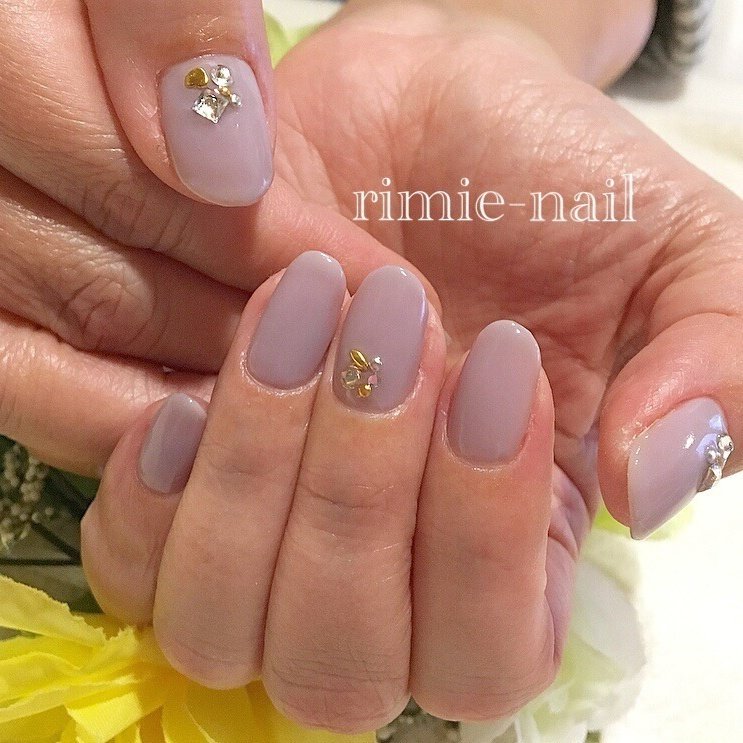 春 卒業式 ハンド シンプル ワンカラー Rimie Nailのネイルデザイン No ネイルブック