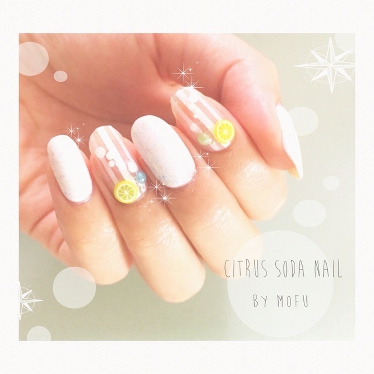 夏 海 リゾート ハンド ストライプ もふ Mofu のネイルデザイン No ネイルブック