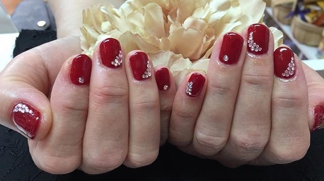 オールシーズン ハンド ワンカラー クリスタルピクシー レッド Angel Nail のネイルデザイン No ネイルブック