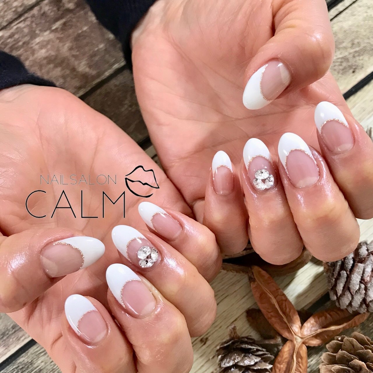 オールシーズン オフィス ブライダル パーティー ハンド Nailsaloncalm04のネイルデザイン No ネイルブック