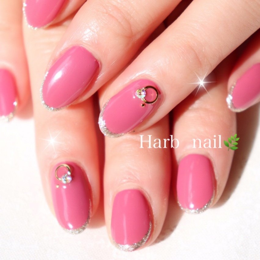 春 オールシーズン シンプル ワンカラー ピンク Harb Nailのネイルデザイン No ネイルブック