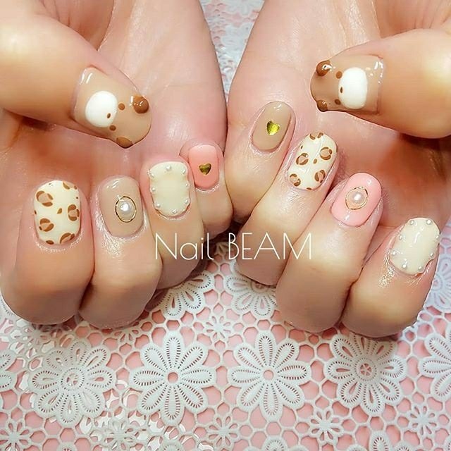 オールシーズン アニマル柄 キャラクター レオパード Nailbeamのネイルデザイン No ネイルブック