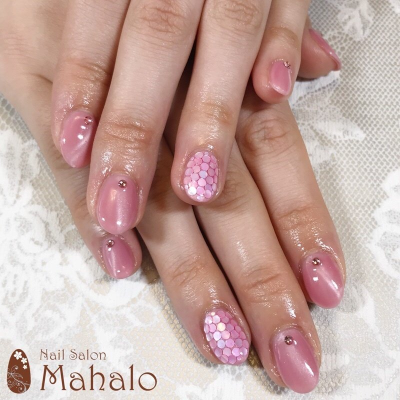 春 卒業式 入学式 オフィス シンプル Nail Salon Mahaloのネイルデザイン No ネイルブック