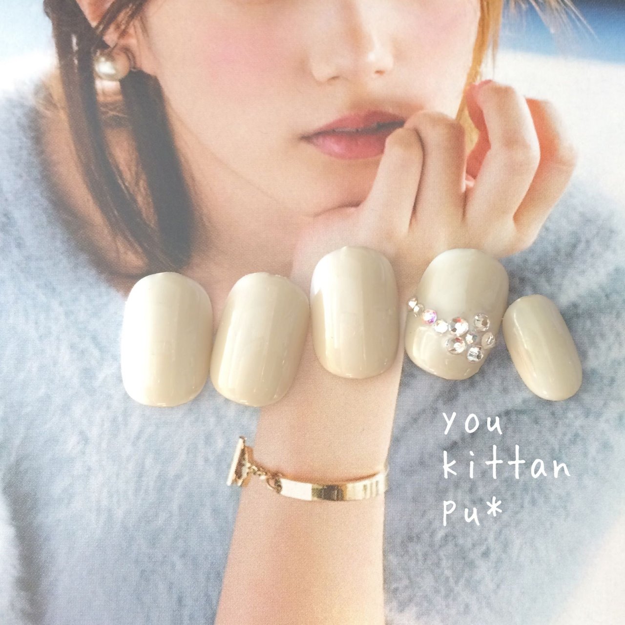 春 卒業式 入学式 ブライダル ハンド ジェルネイルチップのお店 Youkittanpu ゆうきったんぷう のネイル デザイン No 4034173 ネイルブック