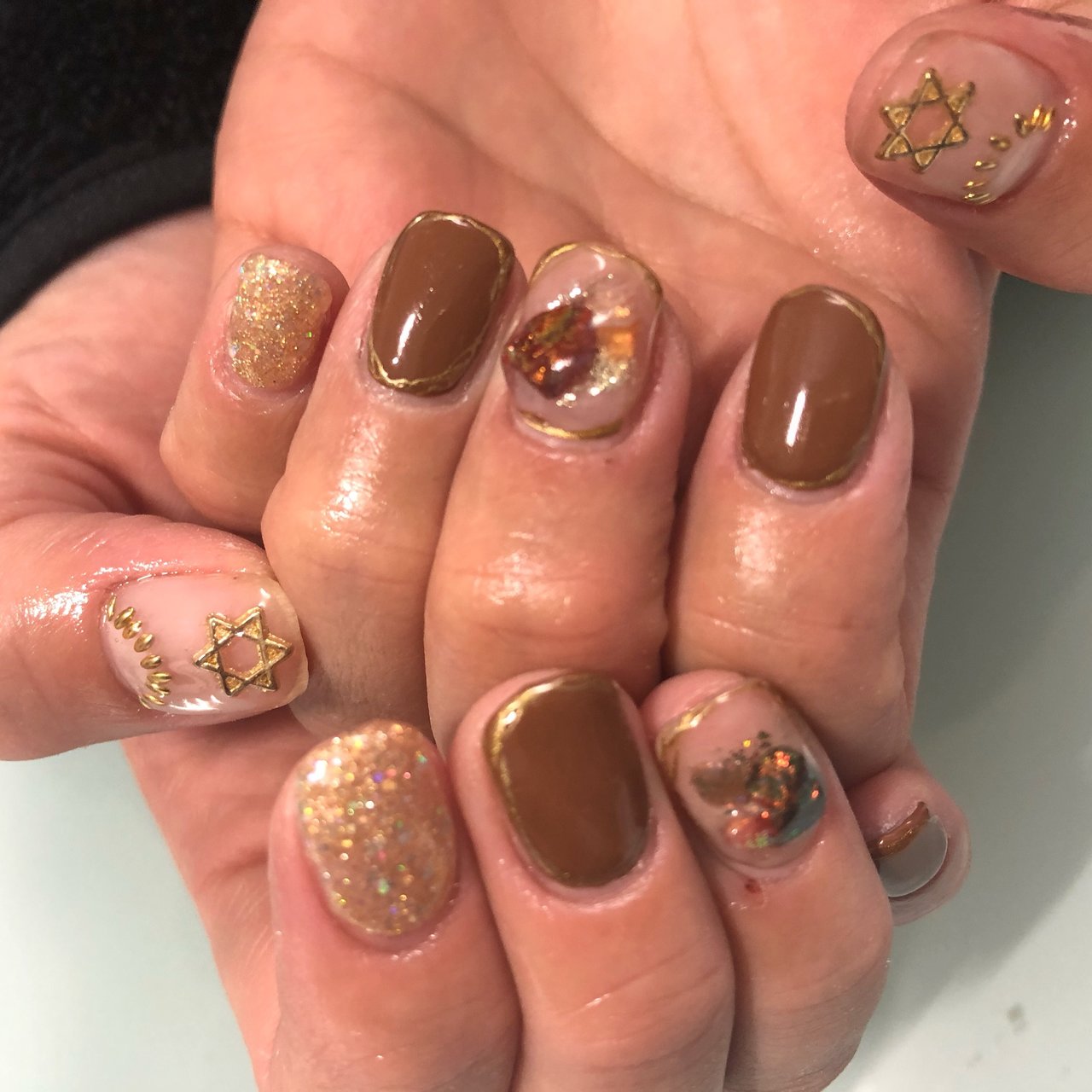 秋 冬 オールシーズン ハンド ラメ Nail Cherir Hのネイルデザイン No ネイルブック