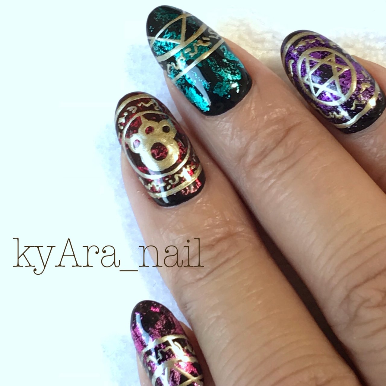 ライブ ハロウィン ハンド 痛ネイル キャラクター Kyara Nailのネイルデザイン No ネイルブック