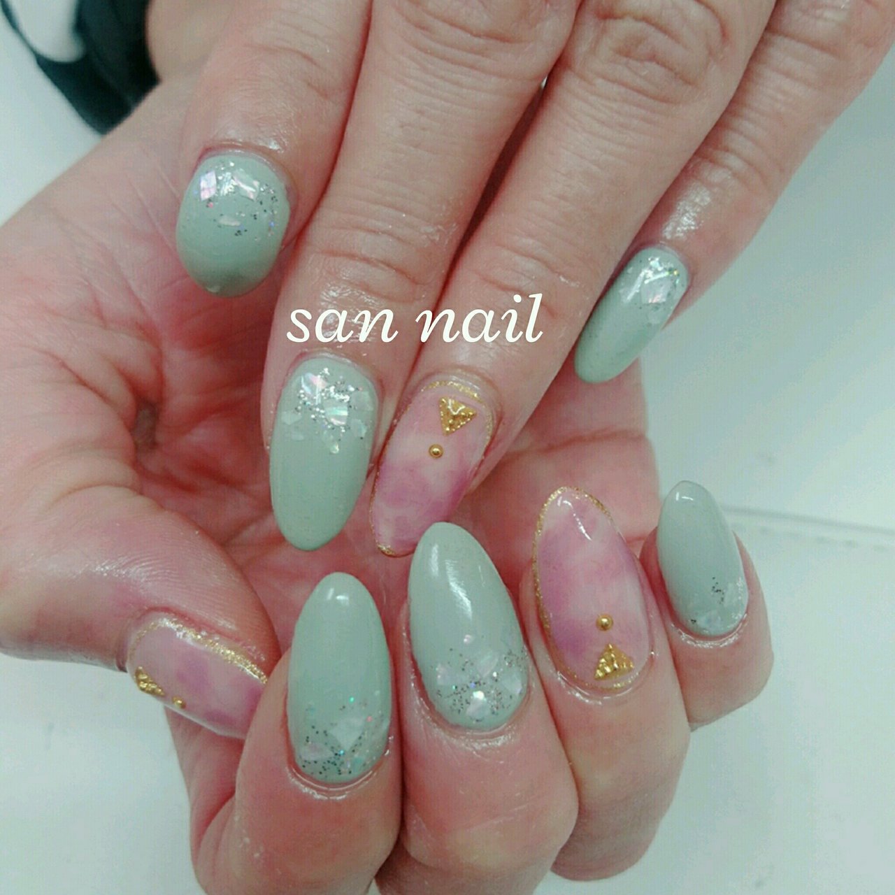 春 オールシーズン オフィス 女子会 ハンド San Nailのネイルデザイン No ネイルブック