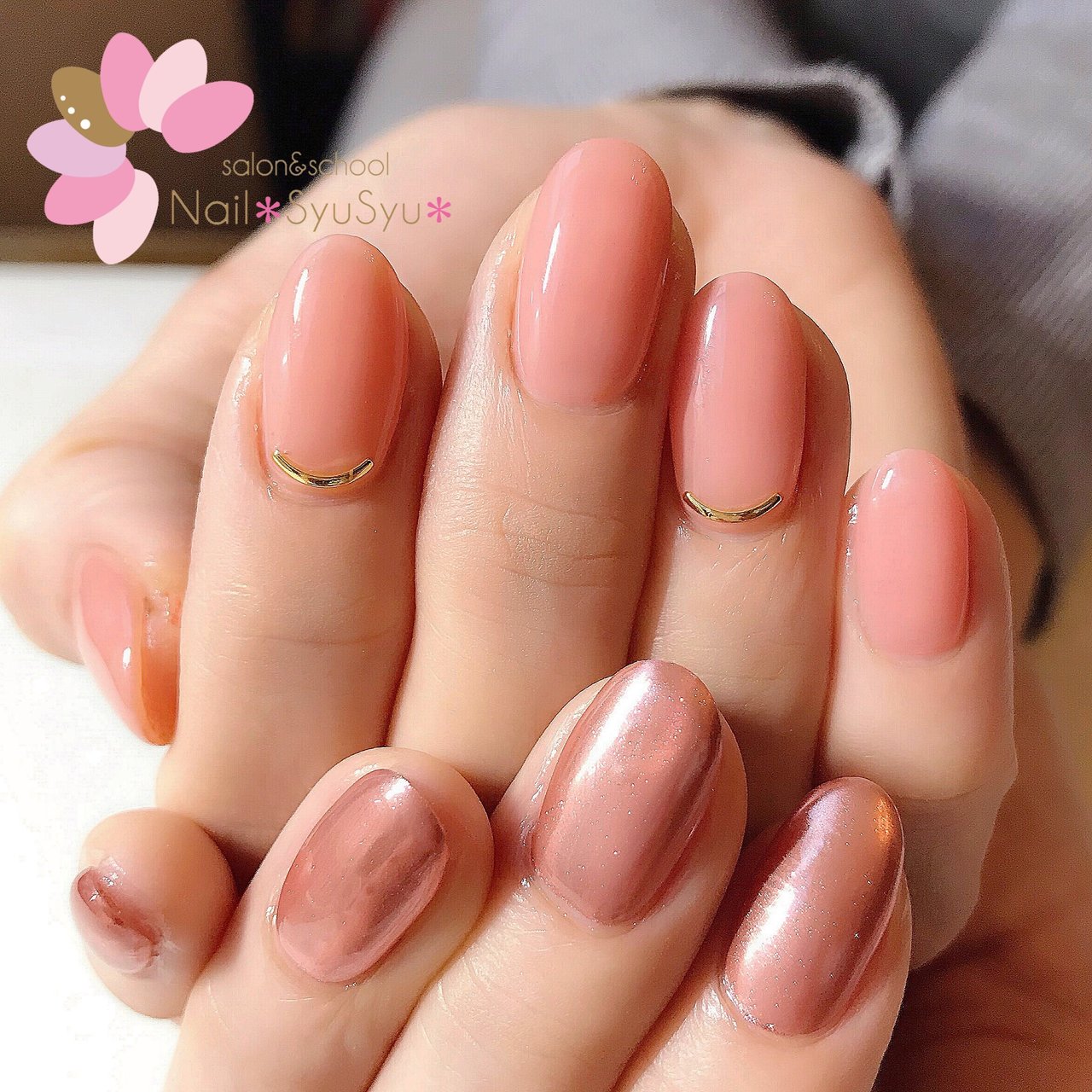 春オフィスハンドシンプルワンカラー Nailsyusyuネイル
