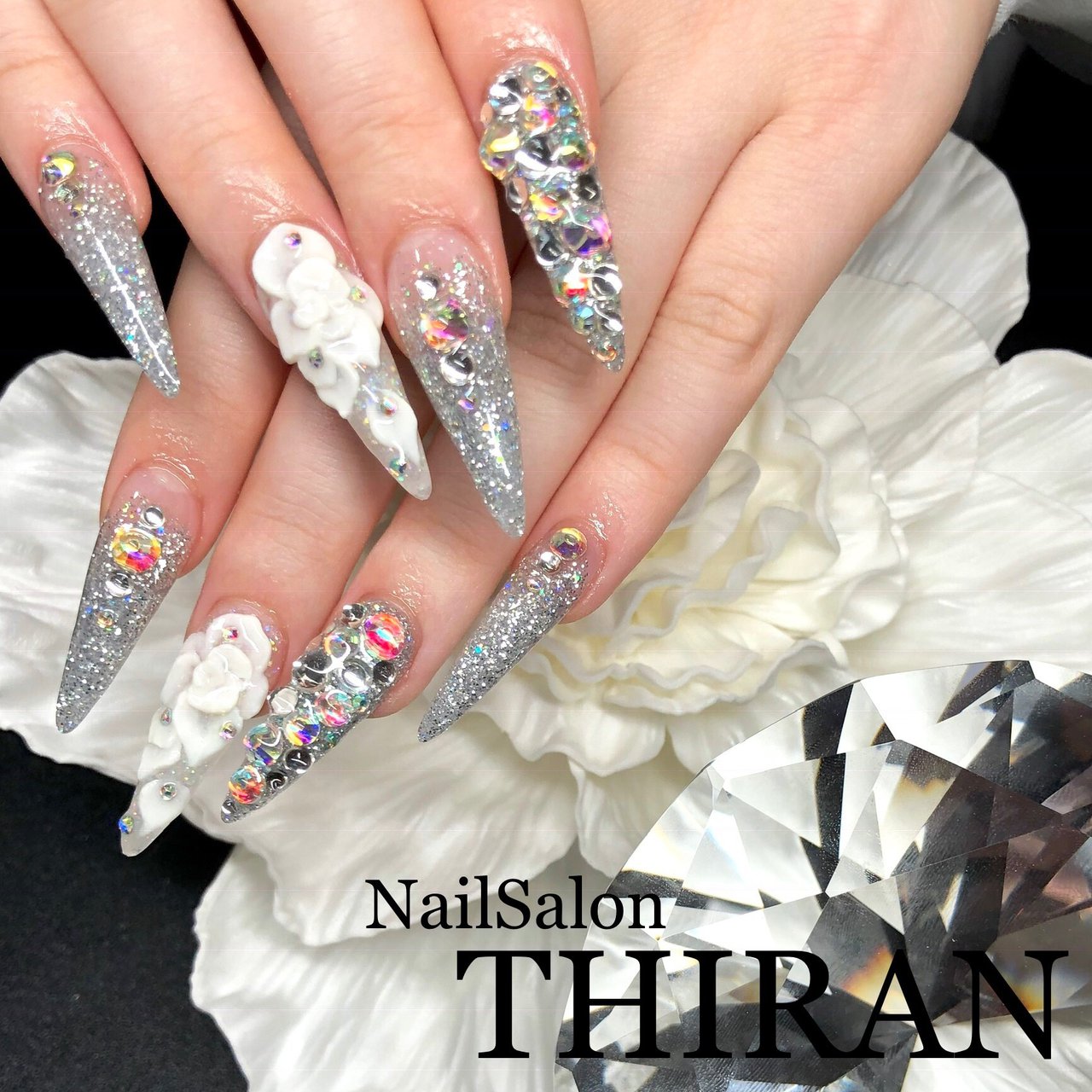 オールシーズン 成人式 ブライダル デート ハンド Nailsalon Thiranのネイルデザイン No ネイルブック