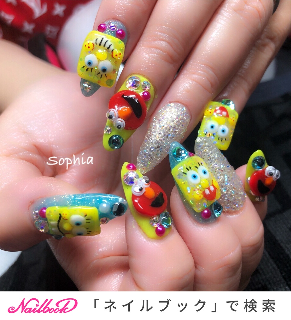 オールシーズン/キャラクター/3D/スカルプチュア - Sophiachieのネイル