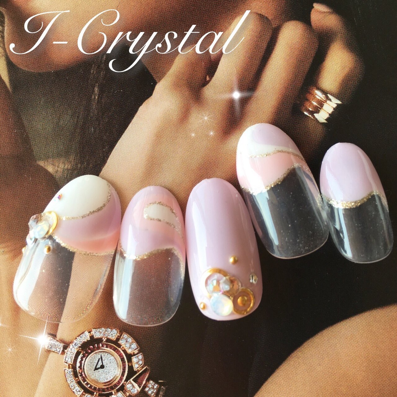 春 パーティー 女子会 ハンド プッチ Nail Salon アイ クリスタル 中村郁美のネイルデザイン No 622 ネイルブック