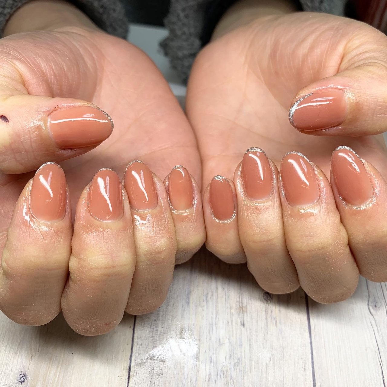 オールシーズン ハンド シンプル ラメ ワンカラー Saho Nailのネイルデザイン No 4048328 ネイルブック